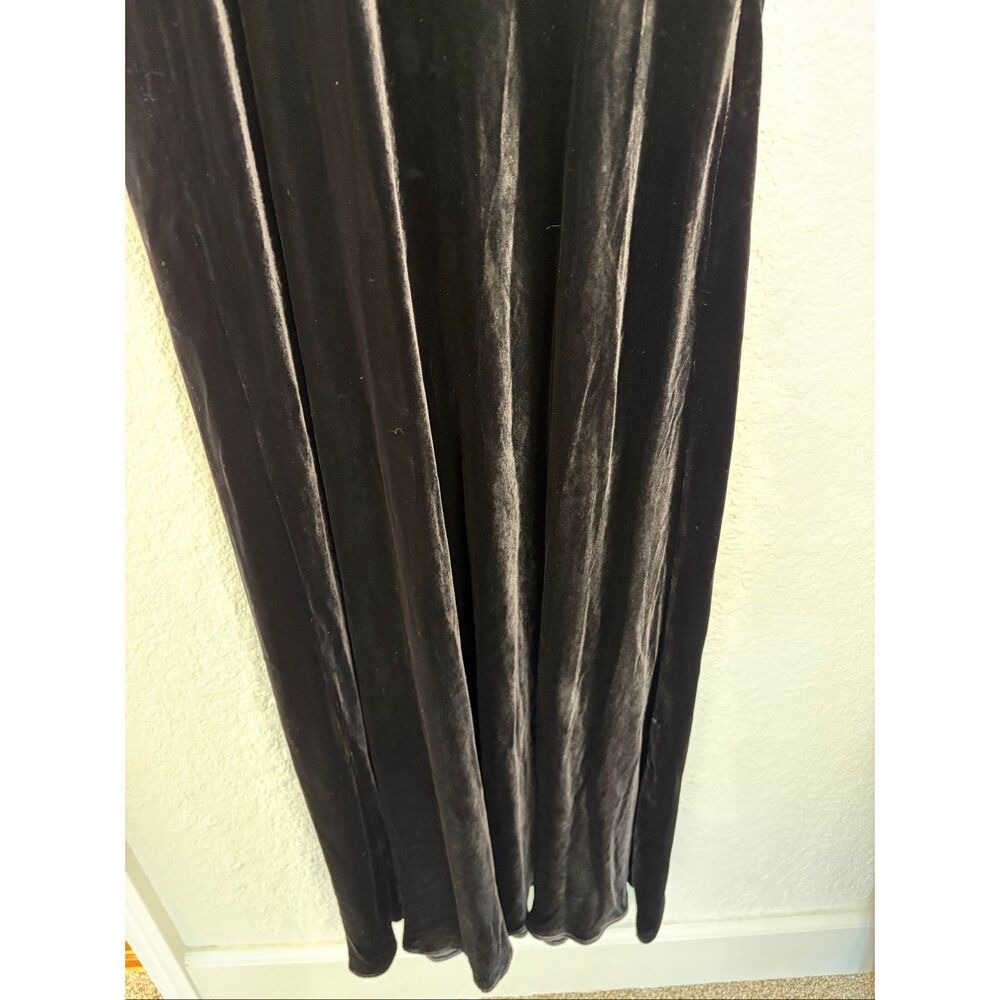 Rixo Amari Silk-Velvet Midi Dress in Black Size 2 - Picture 8 of 12